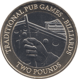 2023 TWO POUND TRADITIONAL PUB GAMES BILLIARDS ( BU ) - WORLD COINS - Cambridgeshire Coins