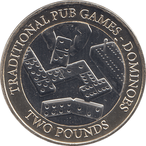 2023 TWO POUND TRADITIONAL PUB GAMES DOMINOES ( BU ) - WORLD COINS - Cambridgeshire Coins