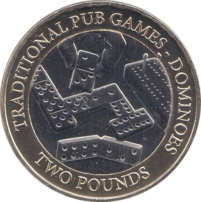 2023 TWO POUND TRADITIONAL PUB GAMES DOMINOES ( BU ) - WORLD COINS - Cambridgeshire Coins
