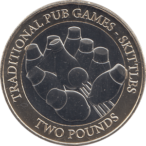 2023 TWO POUND TRADITIONAL PUB GAMES SKITTLES ( BU ) - WORLD COINS - Cambridgeshire Coins