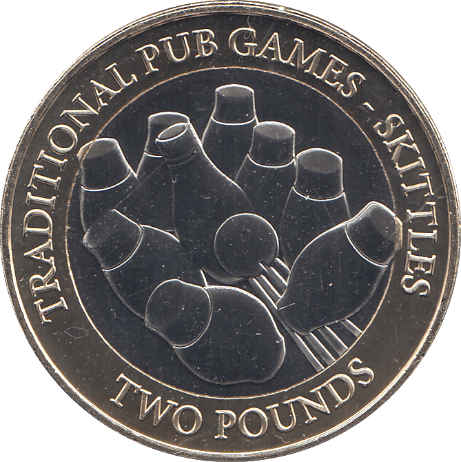 2023 TWO POUND TRADITIONAL PUB GAMES SKITTLES ( BU ) - WORLD COINS - Cambridgeshire Coins