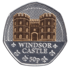 2023 WINDSOR CASTLE 50P ISLE OF MAN - 50P REGIONAL ISSUES - Cambridgeshire Coins
