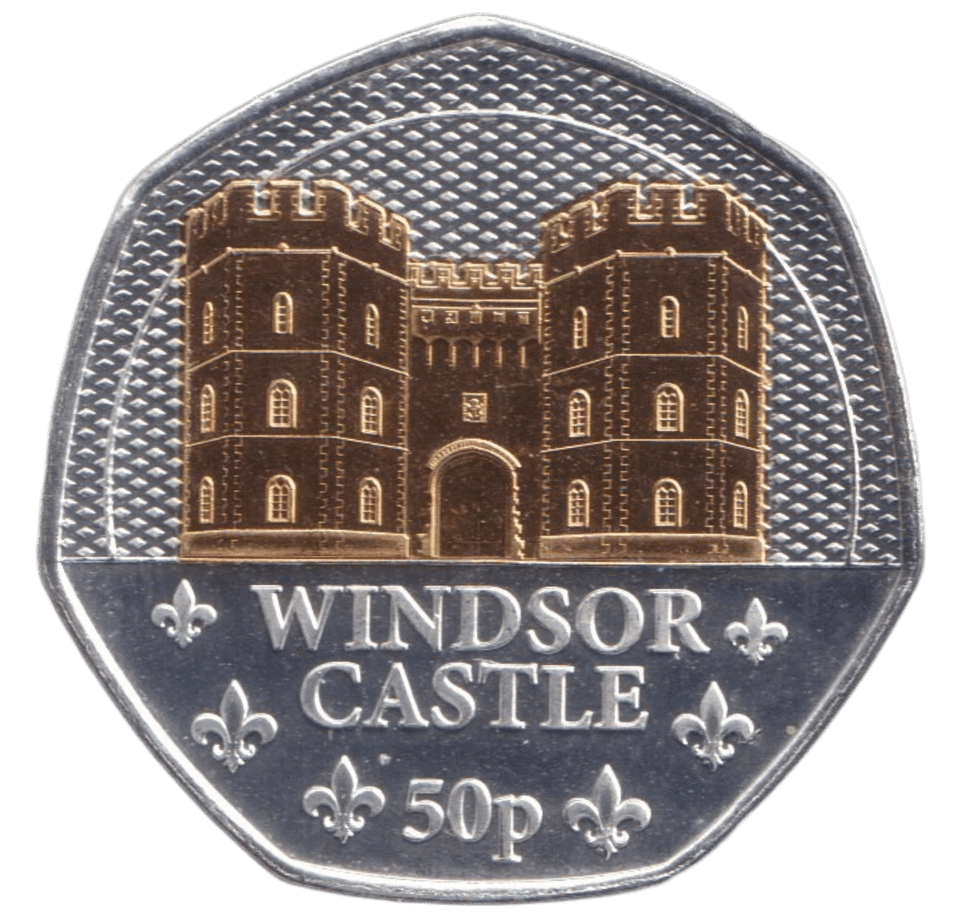 2023 WINDSOR CASTLE 50P ISLE OF MAN - 50P REGIONAL ISSUES - Cambridgeshire Coins
