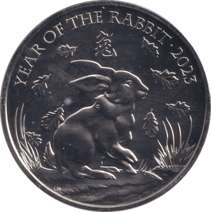 2023 YEAR OF THE RABBIT FIVE POUNDS ( BU ) - SILVER PROOF - Cambridgeshire Coins