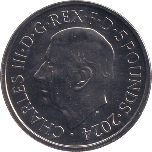 2024 007 FIVE POUNDS ( BU ) - SILVER PROOF - Cambridgeshire Coins