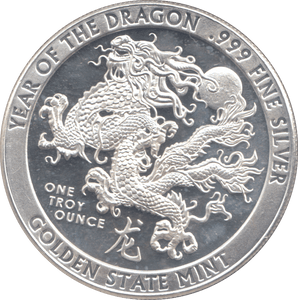 2024 1OZ .999 FINE SILVER COIN YEAR OF DRAGON - SILVER WORLD COINS - Cambridgeshire Coins