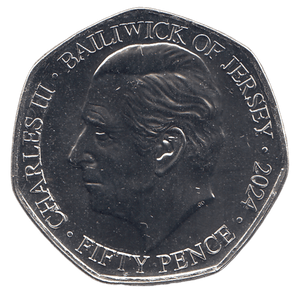 2024 50 P 1845 ST HELIER FIRE BRIGADE ( BU ) - 50P CIRCULATED - Cambridgeshire Coins