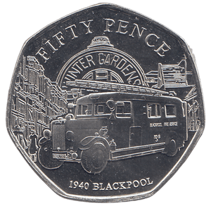 2024 50 P 1940 BLACKPOOL FIRE BRIGADE ( BU ) - 50P CIRCULATED - Cambridgeshire Coins