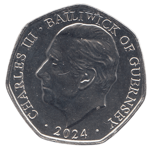 2024 50 P BAILWICK OF GUERNSEY SNOWMAN ( BU ) - 50P CIRCULATED - Cambridgeshire Coins