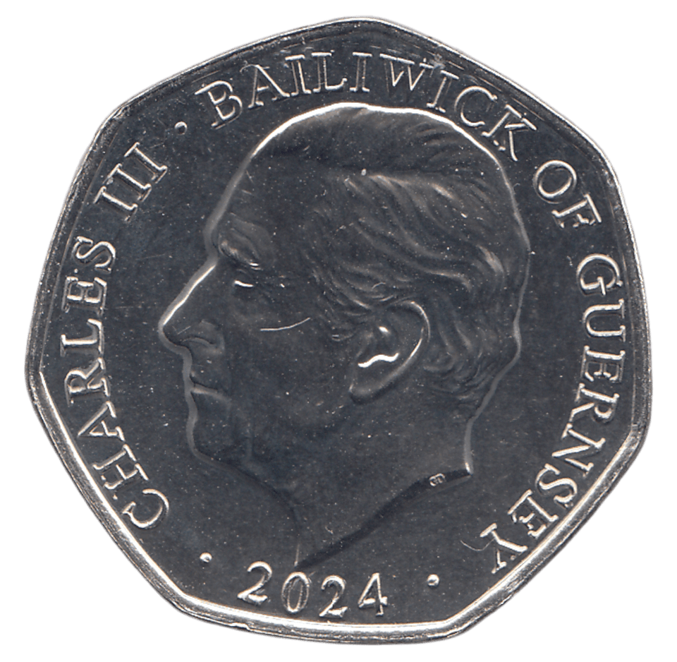 2024 50 P BAILWICK OF GUERNSEY SNOWMAN ( BU ) - 50P CIRCULATED - Cambridgeshire Coins