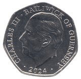 2024 50 P BAILWICK OF GUERNSEY SNOWMAN ( BU ) - 50P CIRCULATED - Cambridgeshire Coins