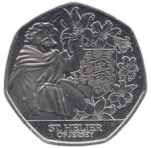 2024 50 P ST HELIER OF JERSEY ( BU ) - 50P CIRCULATED - Cambridgeshire Coins