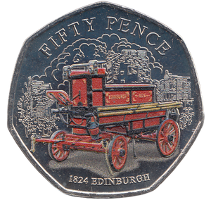 2024 50 PENCE 1824 EDINBURGH FIRE BRIGADE ( BU ) - WORLD COINS - Cambridgeshire Coins