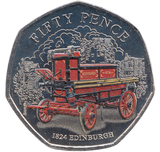 2024 50 PENCE 1824 EDINBURGH FIRE BRIGADE ( BU ) - WORLD COINS - Cambridgeshire Coins