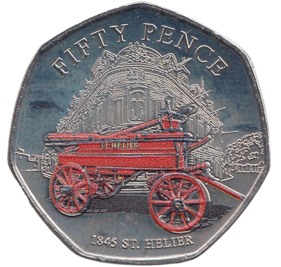 2024 50 PENCE 1845 ST HELIER FIRE BRIGADE ( BU ) - WORLD COINS - Cambridgeshire Coins