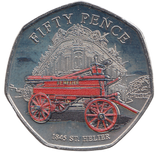 2024 50 PENCE 1845 ST HELIER FIRE BRIGADE ( BU ) - WORLD COINS - Cambridgeshire Coins