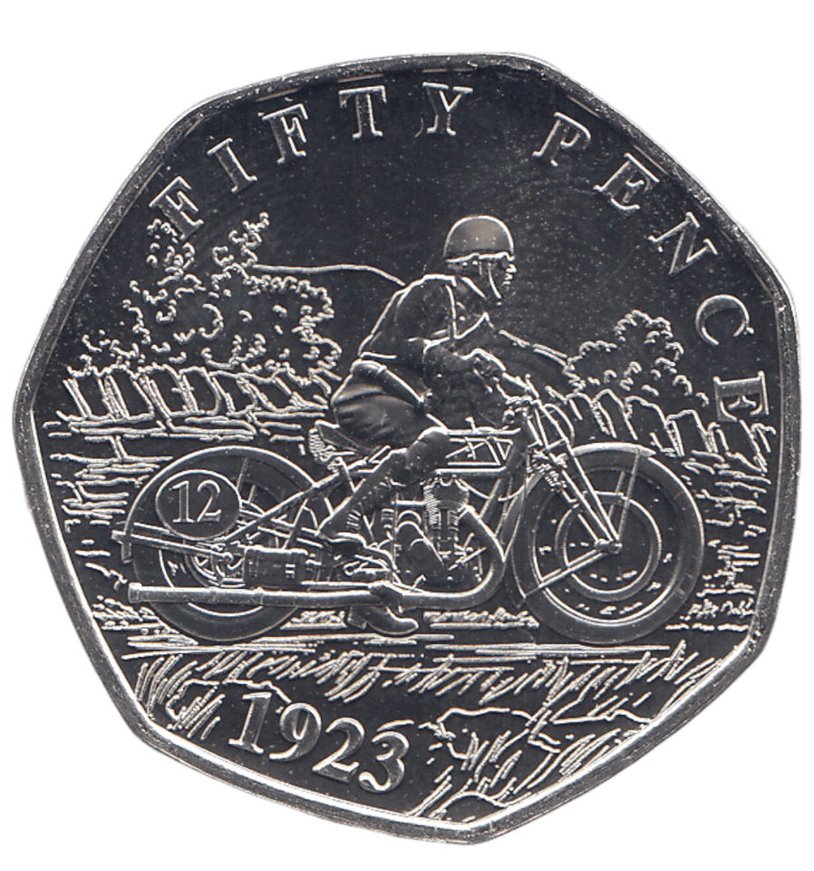 2024 50 PENCE ISLE OF MAN MOTOR RACING ( BU ) - 50p BU - Cambridgeshire Coins