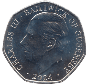 2024 50 PENCE SNOWMAN BAILIWICK OF GUERNSEY COLOURED ( BU ) - WORLD COINS - Cambridgeshire Coins