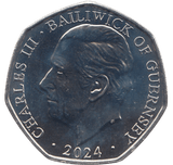 2024 50 PENCE SNOWMAN BAILIWICK OF GUERNSEY COLOURED ( BU ) - WORLD COINS - Cambridgeshire Coins