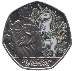 2024 50 PENCE ST ANDREW OF SCOTLAND COLOURED - WORLD COINS - Cambridgeshire Coins