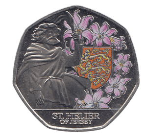 2024 50 PENCE ST HELIER OF JERSEY COLOURED - WORLD COINS - Cambridgeshire Coins