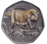 2024 50 PENCE TYRANNOSAURUS CRETACEOUS COLOURED - WORLD COINS - Cambridgeshire Coins