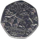2024 50P AIRBORNE ASSAULT D DAY 80TH ANNIVERSARY ( BU ) - 50p BU - Cambridgeshire Coins