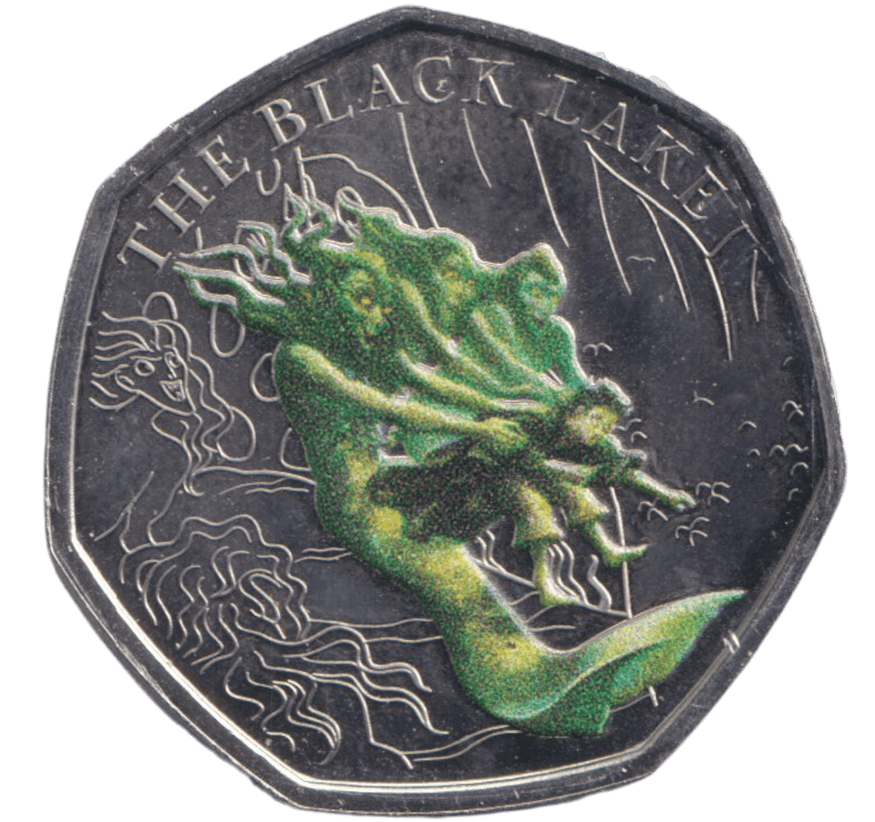 2024 50P HARRY POTTER THE BLACK LAKE COLOURED ( BU ) - WORLD COINS - Cambridgeshire Coins