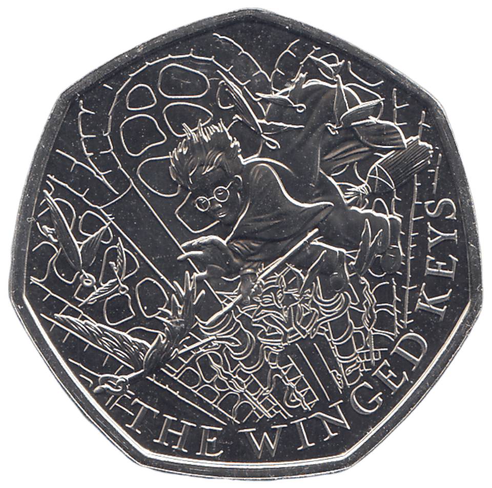 2024 50P HARRY POTTER THE WINGED KEYS ( BU ) - WORLD COINS - Cambridgeshire Coins