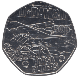 2024 50P HORSA GLIDERS D DAY 80TH ANNIVERSARY ( BU ) - 50p BU - Cambridgeshire Coins