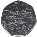 2024 50P HORSA GLIDERS D DAY 80TH ANNIVERSARY ( BU ) - 50p BU - Cambridgeshire Coins
