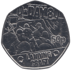2024 50P LANDING CRAFT D DAY 80TH ANNIVERSARY ( BU ) - 50p BU - Cambridgeshire Coins