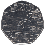 2024 50P NAVAL SHELLING D DAY 80TH ANNIVERSARY ( BU ) - 50p BU - Cambridgeshire Coins