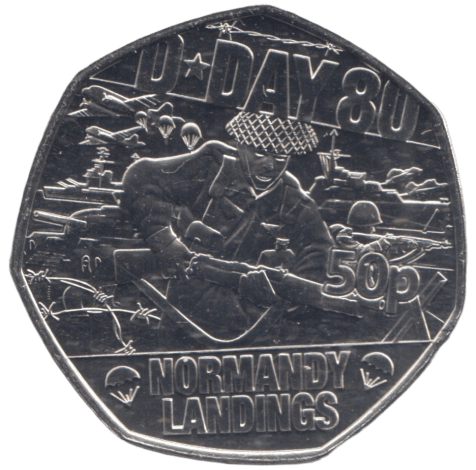 2024 50P NORMANDY LANDINGS D DAY 80TH ANNIVERSARY ( BU ) - 50p BU - Cambridgeshire Coins