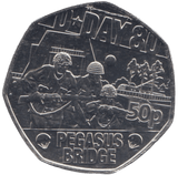 2024 50P PEGASUS BRIDGE D DAY 80TH ANNIVERSARY ( BU ) - 50p BU - Cambridgeshire Coins