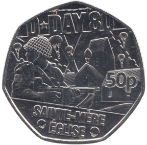 2024 50P SAINTE - MERE EGLISE D DAY 80TH ANNIVERSARY ( BU ) - 50p BU - Cambridgeshire Coins