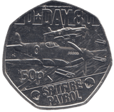 2024 50P SPITFIRE PATROL D DAY 80TH ANNIVERSARY ( BU ) - 50p BU - Cambridgeshire Coins