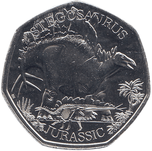 2024 50P STEGOSAURUS ( BU ) - WORLD COINS - Cambridgeshire Coins