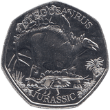 2024 50P STEGOSAURUS ( BU ) - WORLD COINS - Cambridgeshire Coins