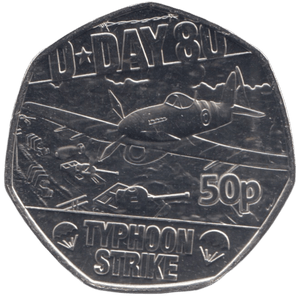 2024 50P TYPHOON STRIKE D DAY 80TH ANNIVERSARY ( BU ) - 50p BU - Cambridgeshire Coins