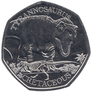 2024 50P TYRANNOSAURUS ( BU ) - WORLD COINS - Cambridgeshire Coins