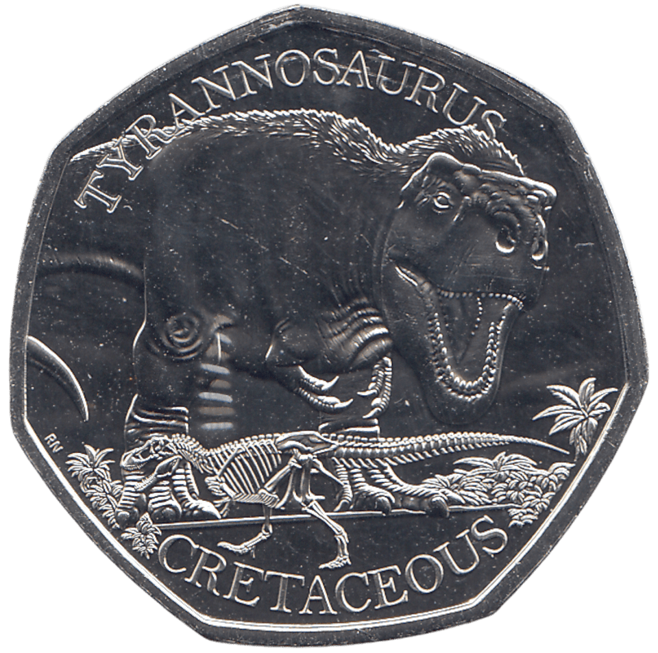 2024 50P TYRANNOSAURUS ( BU ) - WORLD COINS - Cambridgeshire Coins