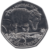 2024 50P TYRANNOSAURUS ( BU ) - WORLD COINS - Cambridgeshire Coins