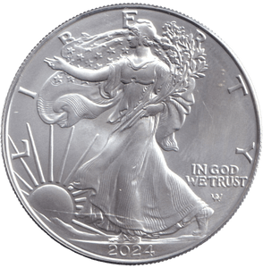2024 AMERICAN EAGLE SILVER DOLLAR 1 OZ FINE SILVER USA - SILVER WORLD COINS - Cambridgeshire Coins