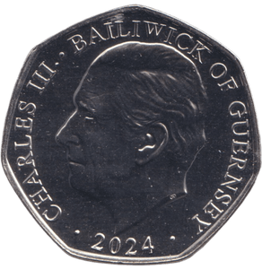 2024 BAILIWICK OF GUERNSEY CHRISTMAS SNOW BAMBI 50P BU - 50P REGIONAL ISSUE - Cambridgeshire Coins