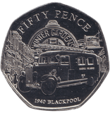 2024 BAILIWICK OF JERSEY FIRE BRIGADE - BLACKPOOL 50P BU - 50P REGIONAL ISSUE - Cambridgeshire Coins