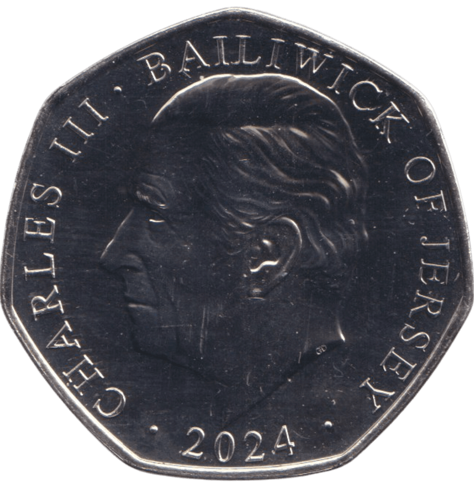 2024 BAILIWICK OF JERSEY FIRE BRIGADE - BLACKPOOL 50P BU - 50P REGIONAL ISSUE - Cambridgeshire Coins