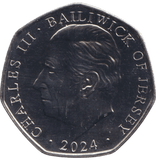 2024 BAILIWICK OF JERSEY FIRE BRIGADE - BLACKPOOL 50P BU - 50P REGIONAL ISSUE - Cambridgeshire Coins