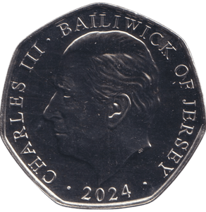 2024 BAILIWICK OF JERSEY FIRE BRIGADE - ST. HELIER 50P BU - 50P REGIONAL ISSUE - Cambridgeshire Coins