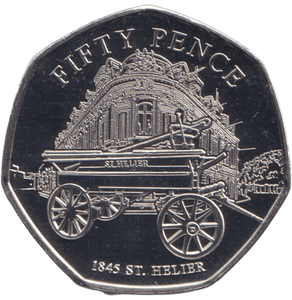 2024 BAILIWICK OF JERSEY FIRE BRIGADE - ST. HELIER 50P BU - 50P REGIONAL ISSUE - Cambridgeshire Coins